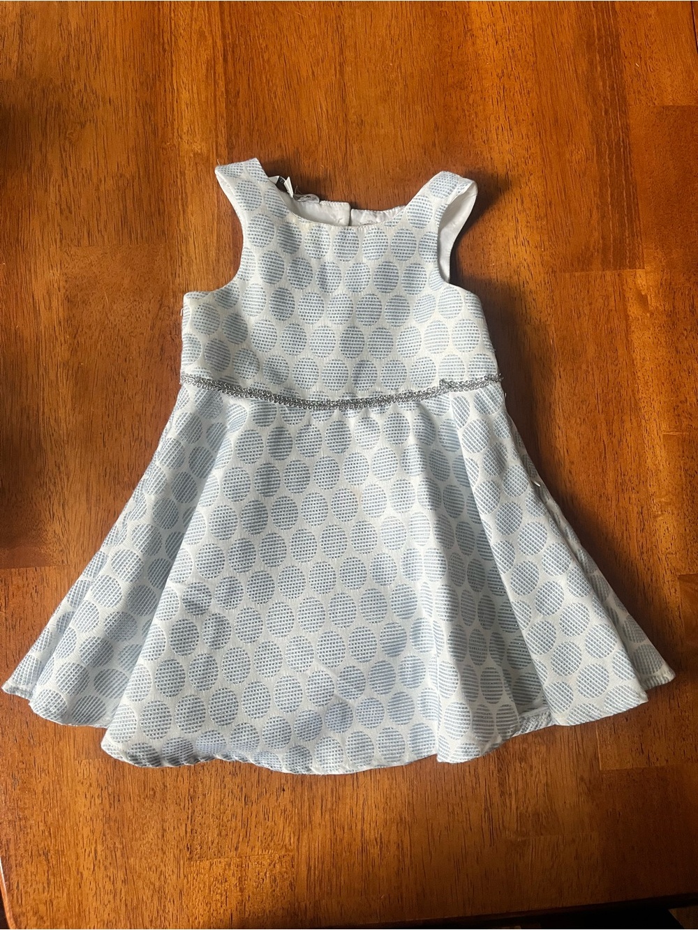 Pippa & Julie Pale Blue Dot-Pattern Sleeveless Skater Dress